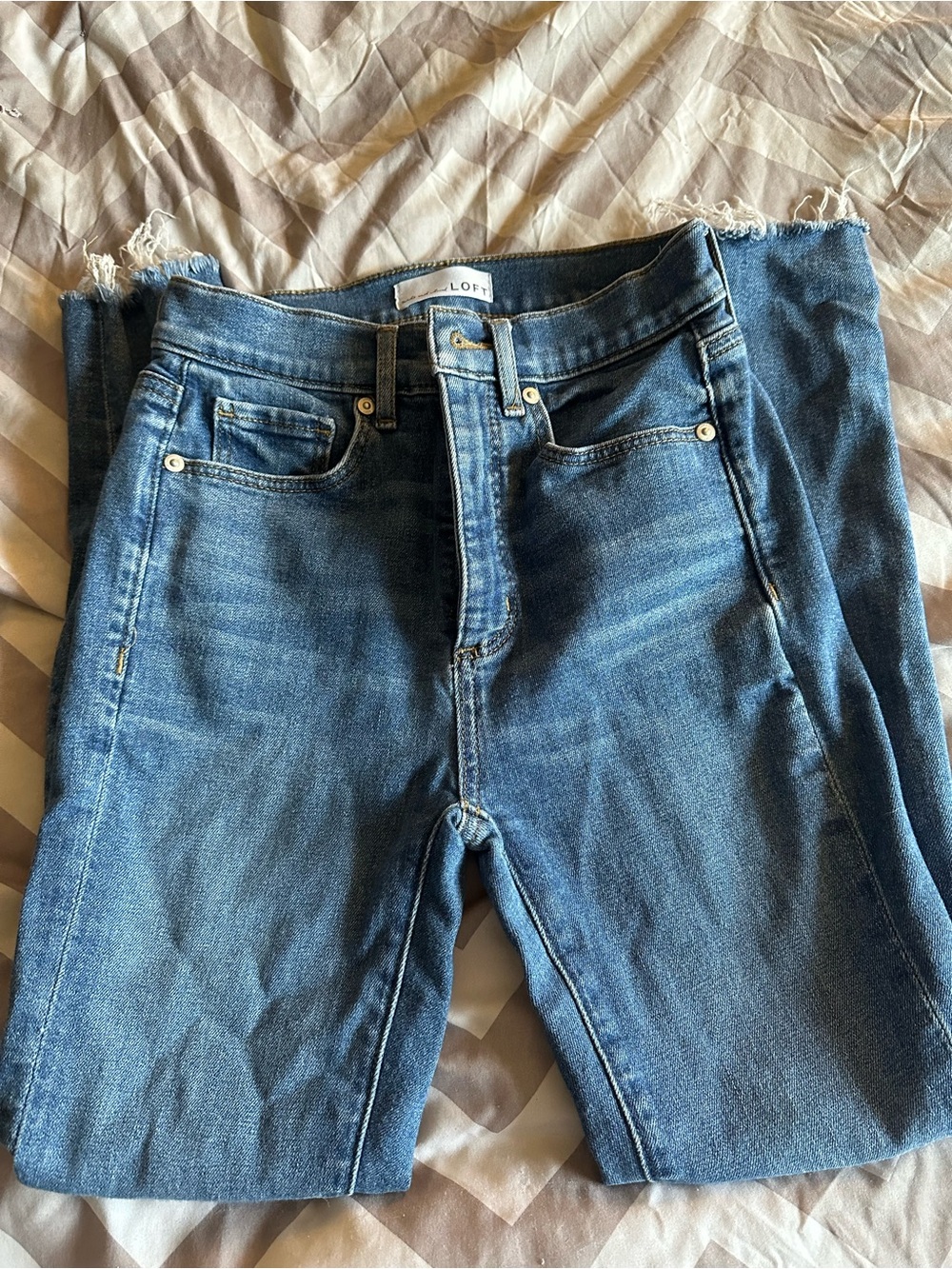 Made and loved LOFT High-Rise Blue Denim Jeans